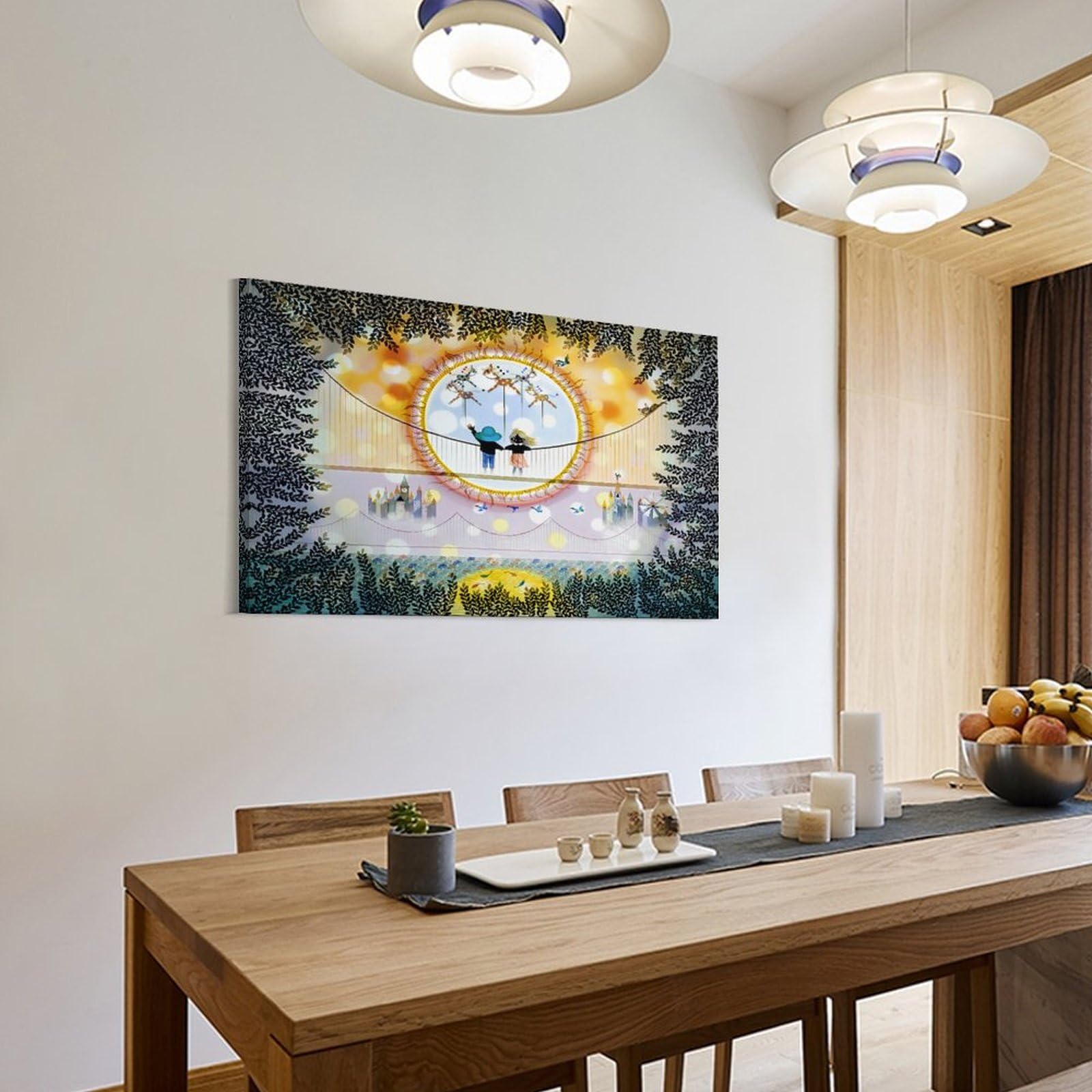 Amazon.co.jp: 藤城清治 日輪 絵画 ポスター 工芸品の装飾品 壁の装飾